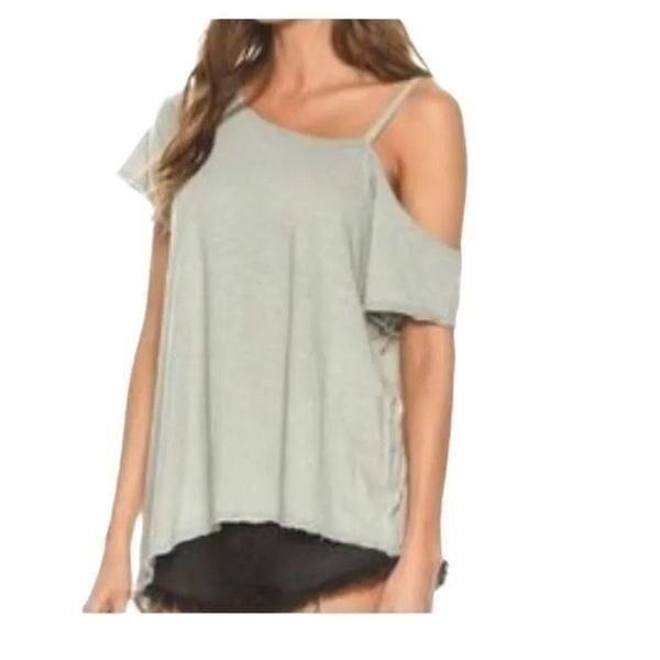 Free People Coraline Tee Top Sage Green Small