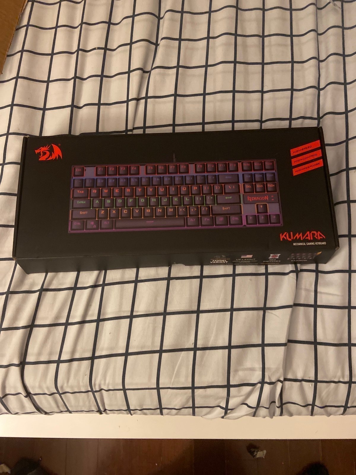 Redragon K552 Mechanical Gaming Keyboard 87 Key Rainbow LED Backlit Wired with A