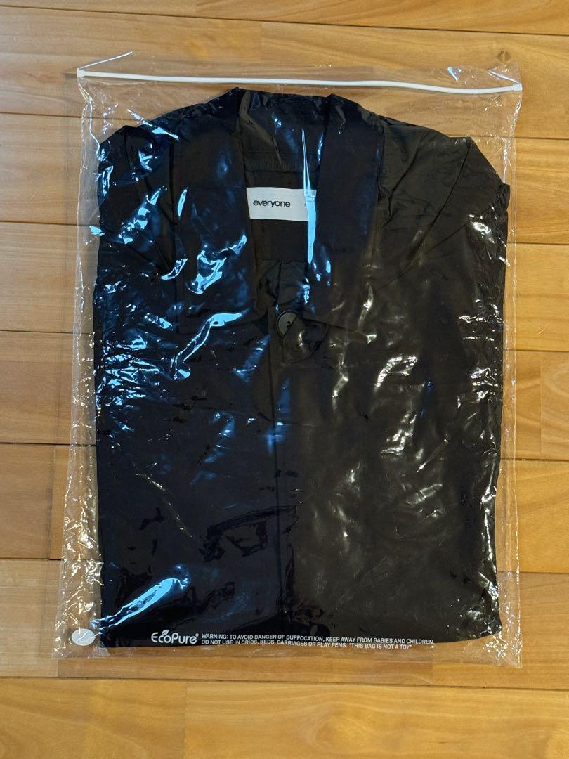 everyone NYLON SOUTIEN COLLAR COAT BLACK