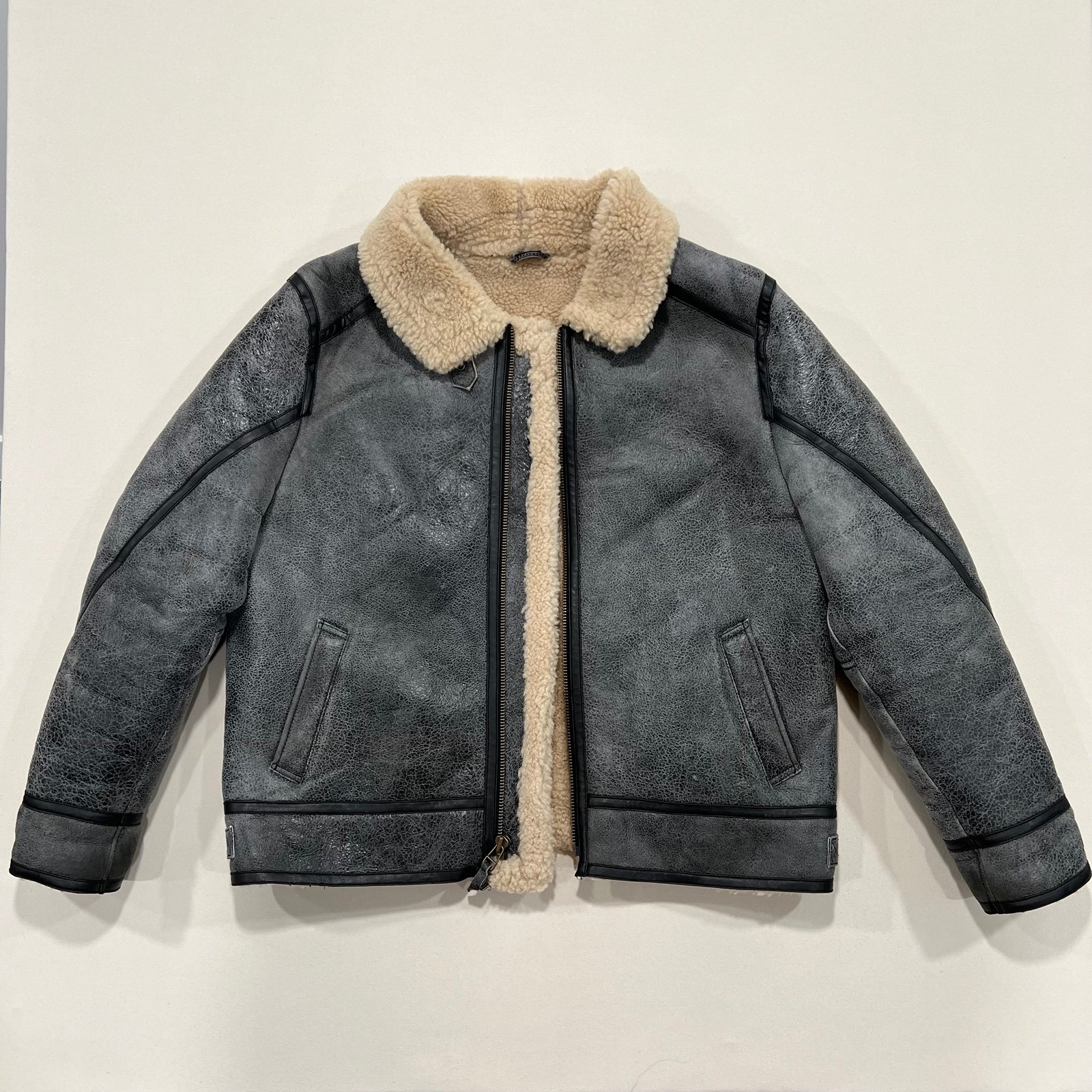 AUTUNNO REAL FUR BODY SHEEPSKIN JACKET MEN'S L MADE IN TURKEY
