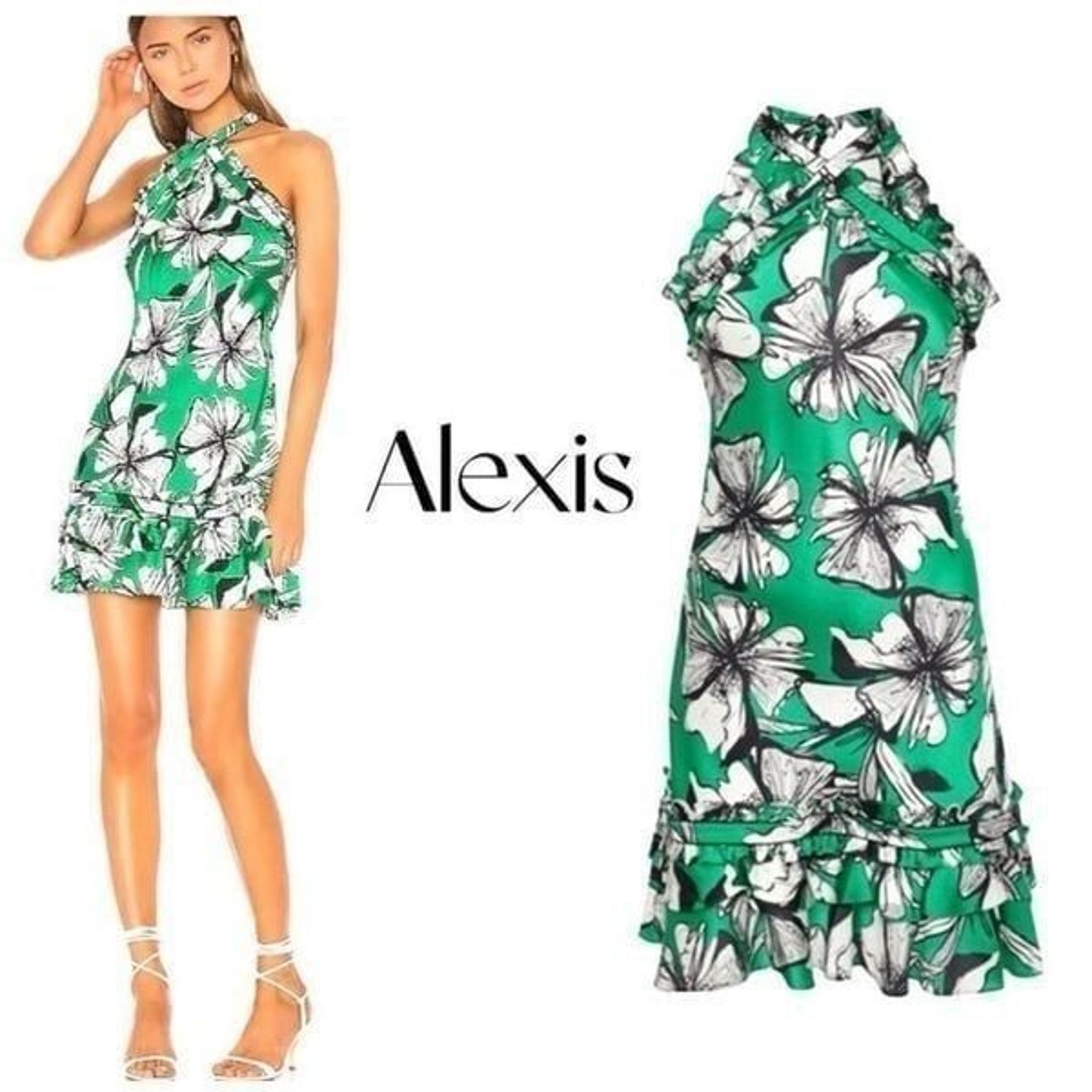 ALEXIS Erika Dress in Emerald Floral Sz M NWOT