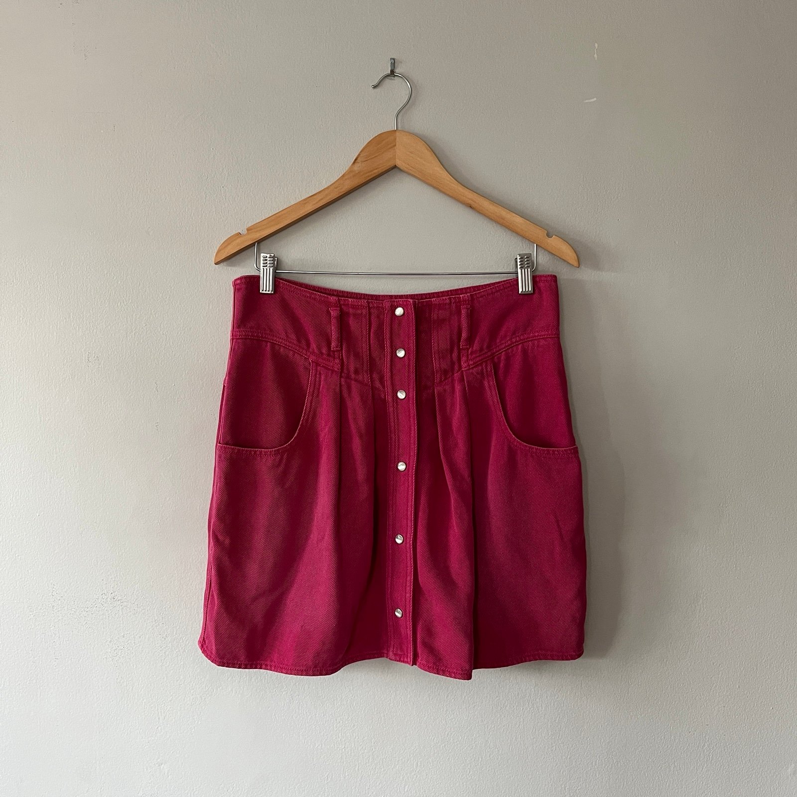 Isabel Marant Étoile High-waisted Denim Skirt in Hot Pink Size 42/10 NWOT Bran