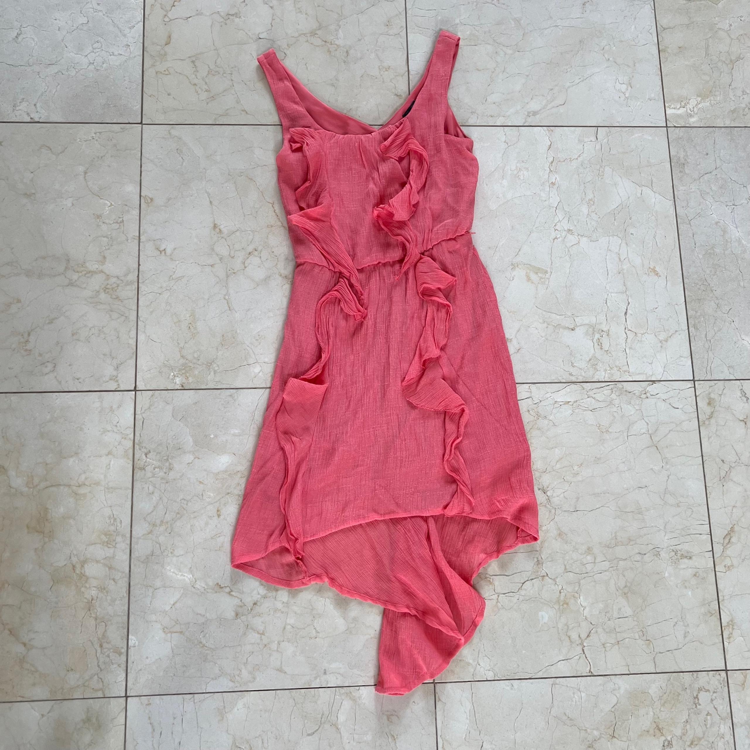 Lily Rose Coral High Low Ruffled Dress Size Small