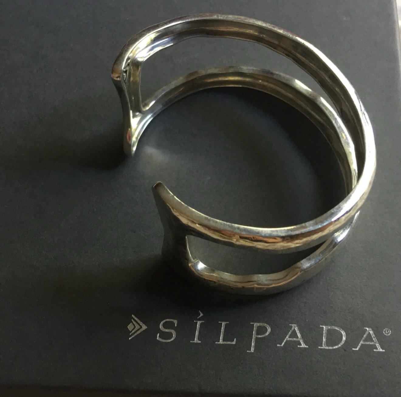 Silpada Modernista 925 Sterling Silver Cuff Bangle Bracelet Retired