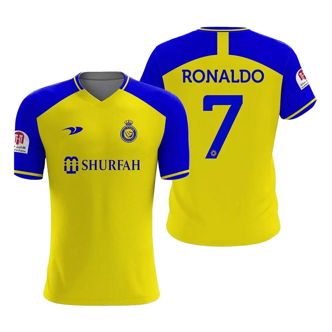 Al-Nassr RONALDO #7 Home Jersey Player's Version 2022/23 Yellow Men's
