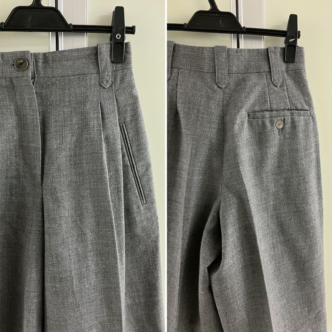LOEWE】2019AW Grey Wool 2-tuck Half-pant Other