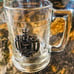 Naval Academy Clear Beer Stein with Pewter Logo, 1997, Never Used