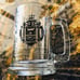 Naval Academy Clear Beer Stein with Pewter Logo, 1997, Never Used