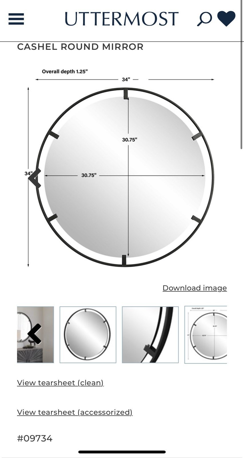 Uttermost Round Mirror