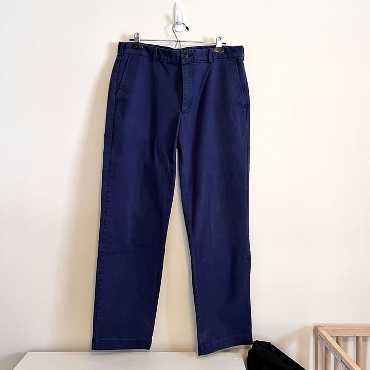 Brooks Brothers Men's 34x32 Clark Fit Blue Dress Pants