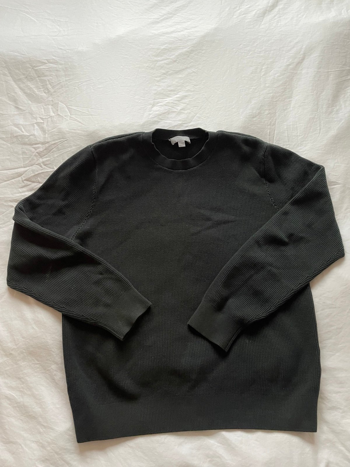 cos crewneck sweater dark green
