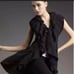 ANGORA CASHMERE Alice + Olivia Long Sweater Cardigan Sz M BLACK Ruffles Luxury