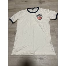 The White Stripes Bowling Ball Ringer Shirt Mens Size M White Black Rare