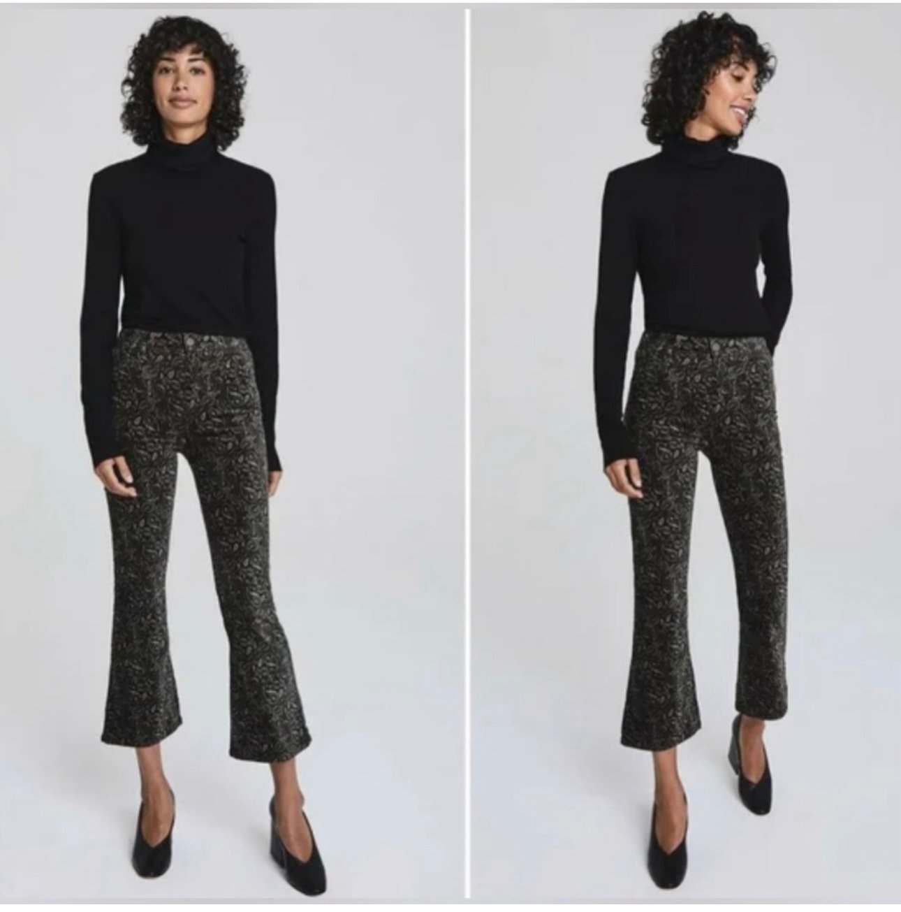 Adriano Goldschmied Quinne Crop High Rise Kick Flare Paisley Gallant Pants 26