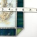 Vintage Pressed Flower Stained Glass Panel 9” X 6” Home Window Decor Blue Green