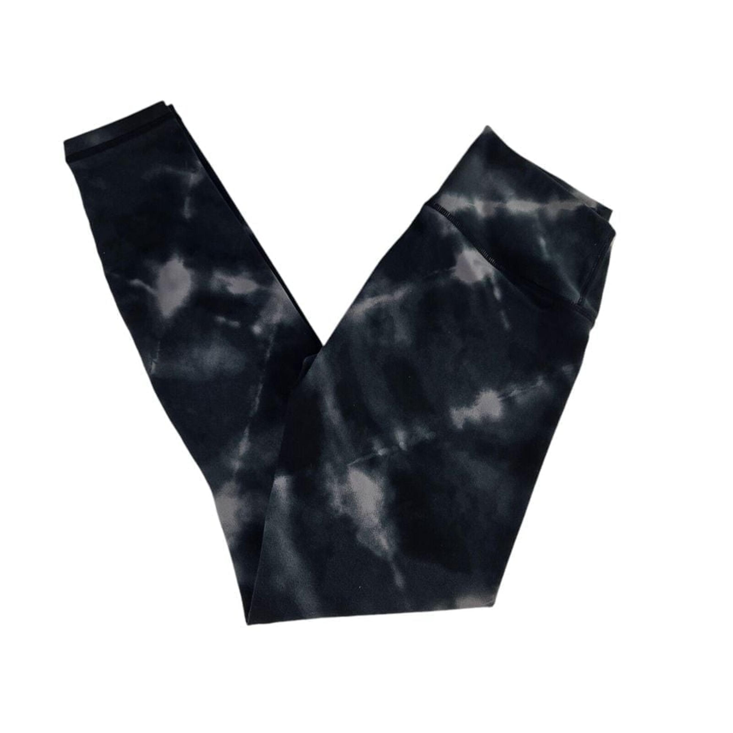 Varley Century Womens Small Grey Tie Dyed Mid Rise Cropped Athletic Leggings