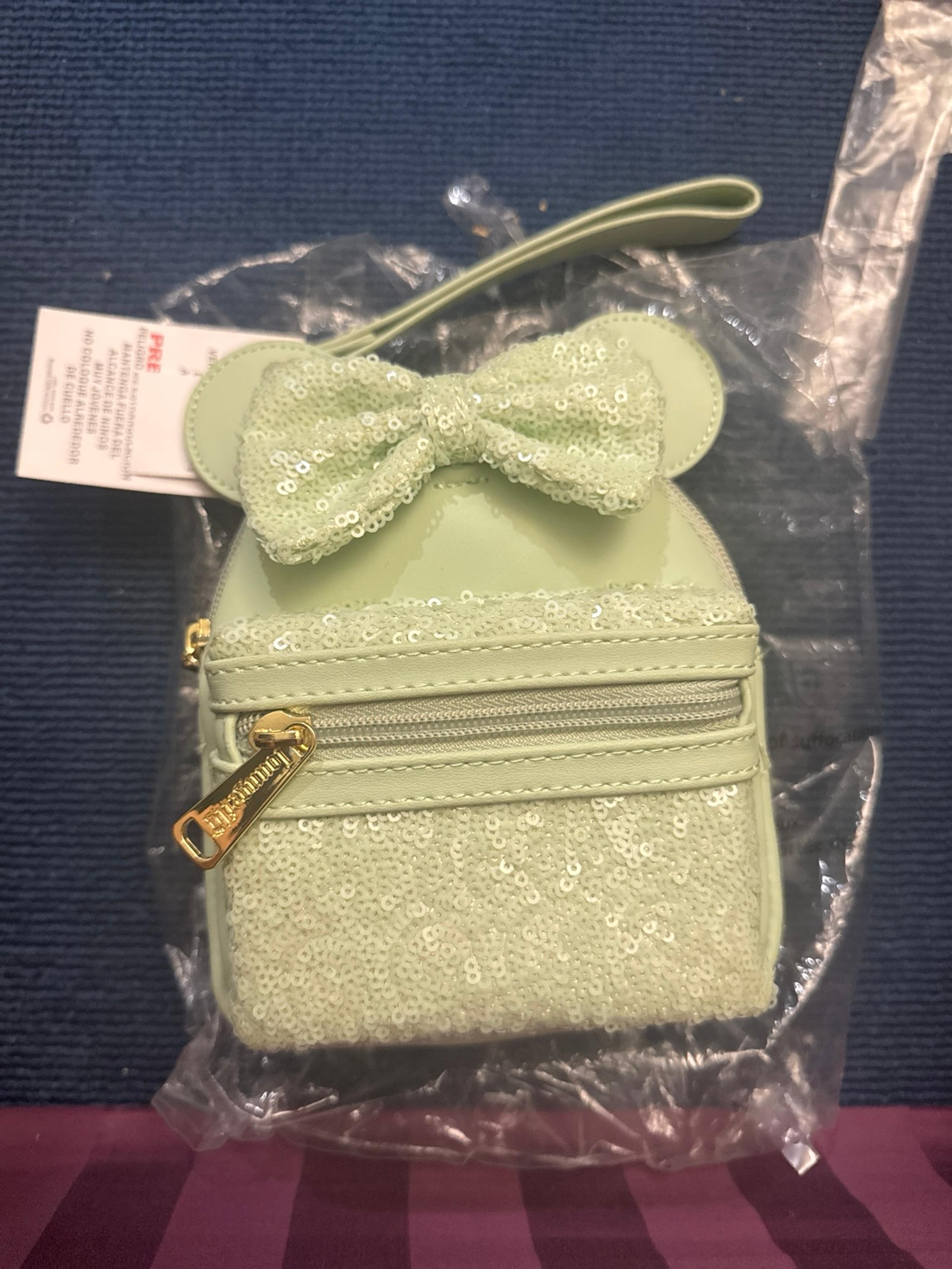 Loungefly Disney Mint Sequin Wristlet