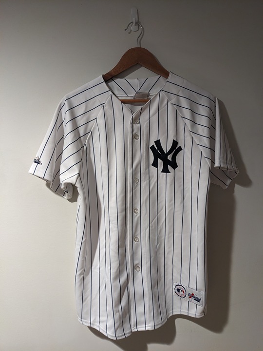 Vintage 90s New York Yankees MLB Baseball Majestic KIDS X-Large Jersey