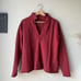 Frank & Eileen Patrick Triple Fleece Cranberry Red V-Neck Popover Sweatshirt M