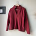 Frank & Eileen Patrick Triple Fleece Cranberry Red V-Neck Popover Sweatshirt M