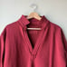 Frank & Eileen Patrick Triple Fleece Cranberry Red V-Neck Popover Sweatshirt M