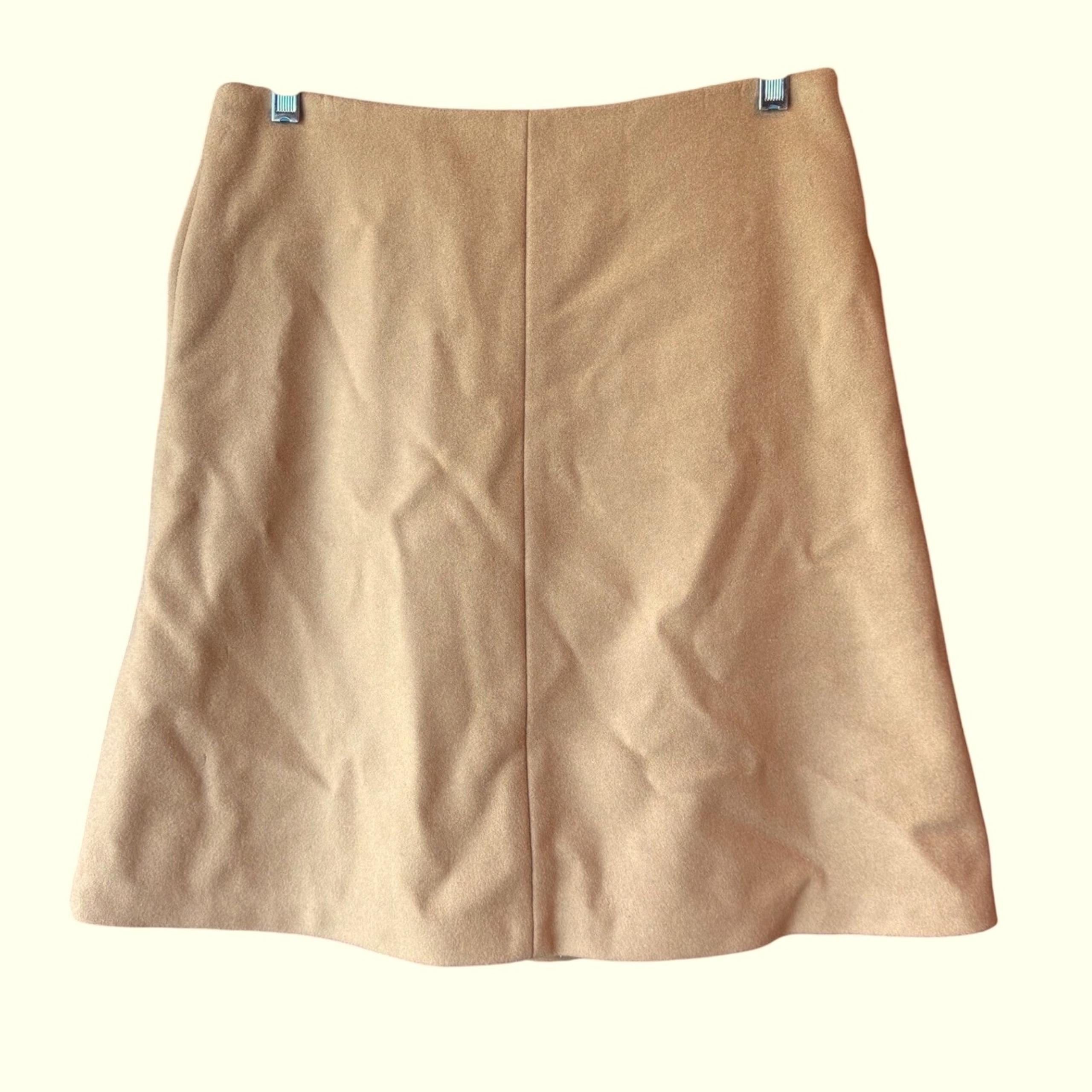 Boden Wool Cashmere Blend A-Line Skirt Career Business Casual Tan Size 6