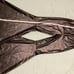 Ladies Black Bell Button Fake Leather Vamp USA Made Medium High Rise Pants