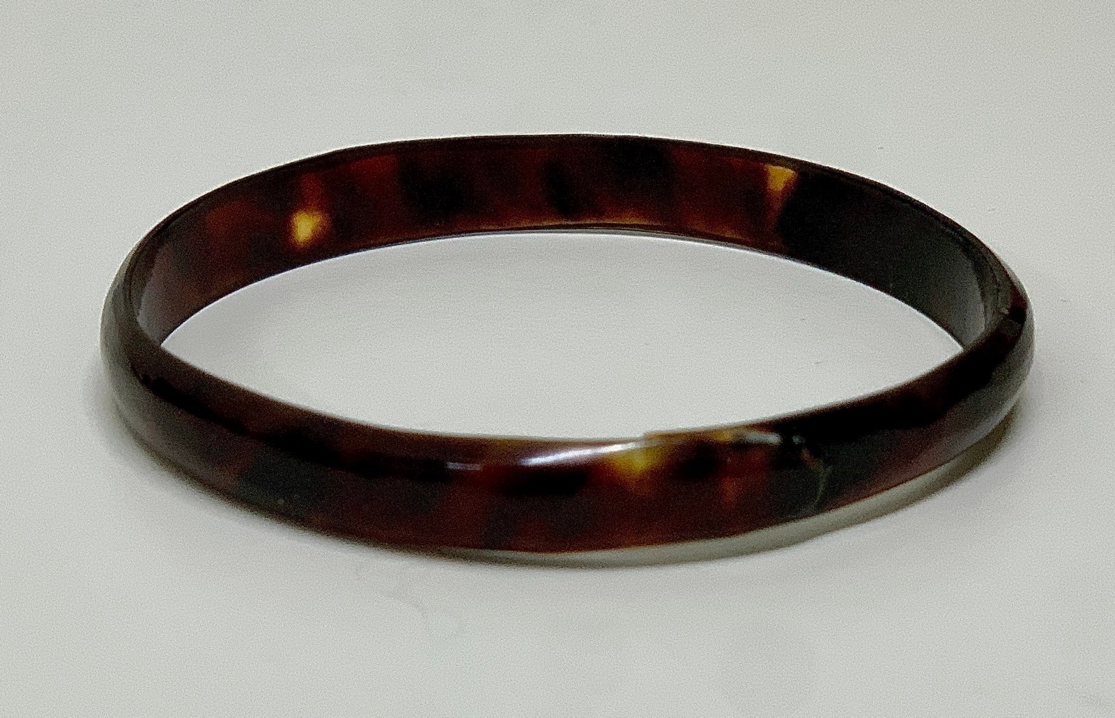 Late 19th Century Victorian Era Antique Tortoise Shell Bangle Bracelet