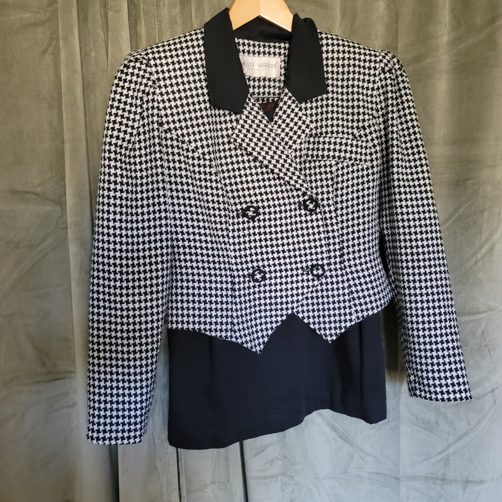 90s Houndstooth Blazer Set