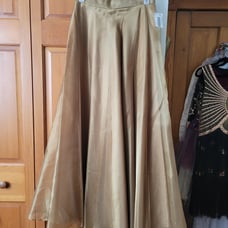 NWT NOS Vintage 1980s JBS LTD Gold tan mustard organza formal event skirt 6P