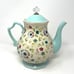 Pioneer Woman Kari Pattern Tea Pot Stoneware Acrylic Knob 2.7 Quarts Beautiful!