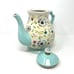 Pioneer Woman Kari Pattern Tea Pot Stoneware Acrylic Knob 2.7 Quarts Beautiful!