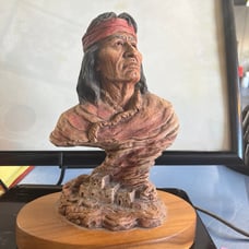 Native American sculpture peaceful one