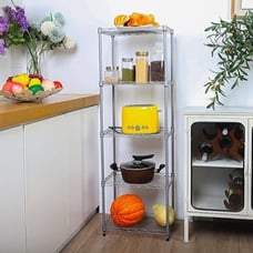 5-Wire Shelving Metal Storage Rack Adjustable Shelves, Standing Storage Shelf