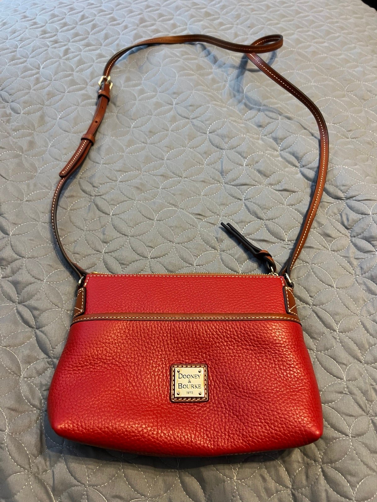 Dooney & Bourke Handbag, Pebble Grain Ginger Crossbody in Wine/Red