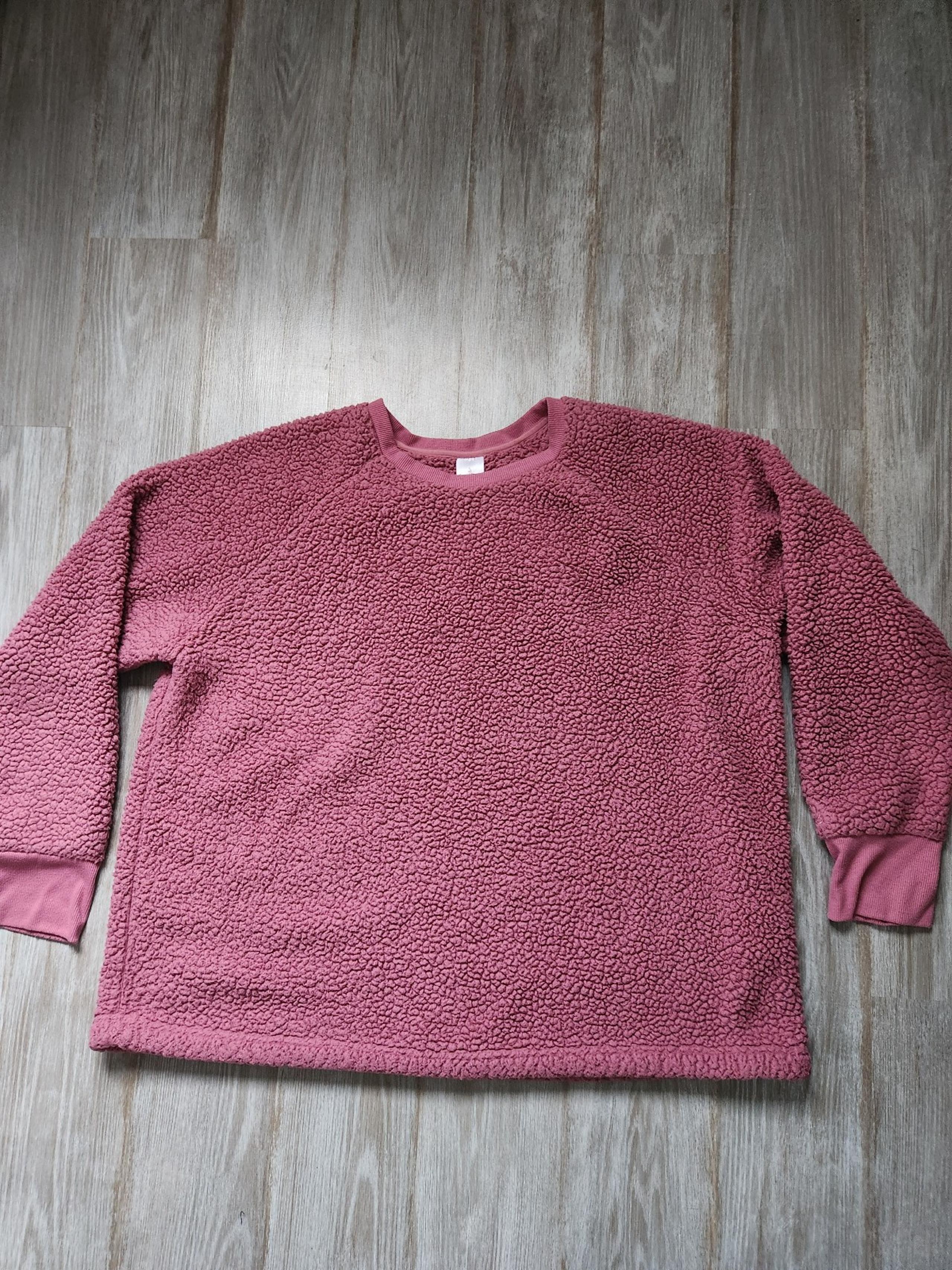 Cuddl Duds Mauve Shaggy Sherpa Pullover Sweater Crewneck Plus Size 3X