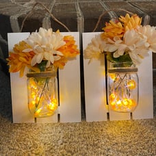 Homemade mason jar decor