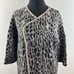 JOIE Berit Jacquard Leopard Print Wool Blend Long Sleeve Cardigan Jacket Size L