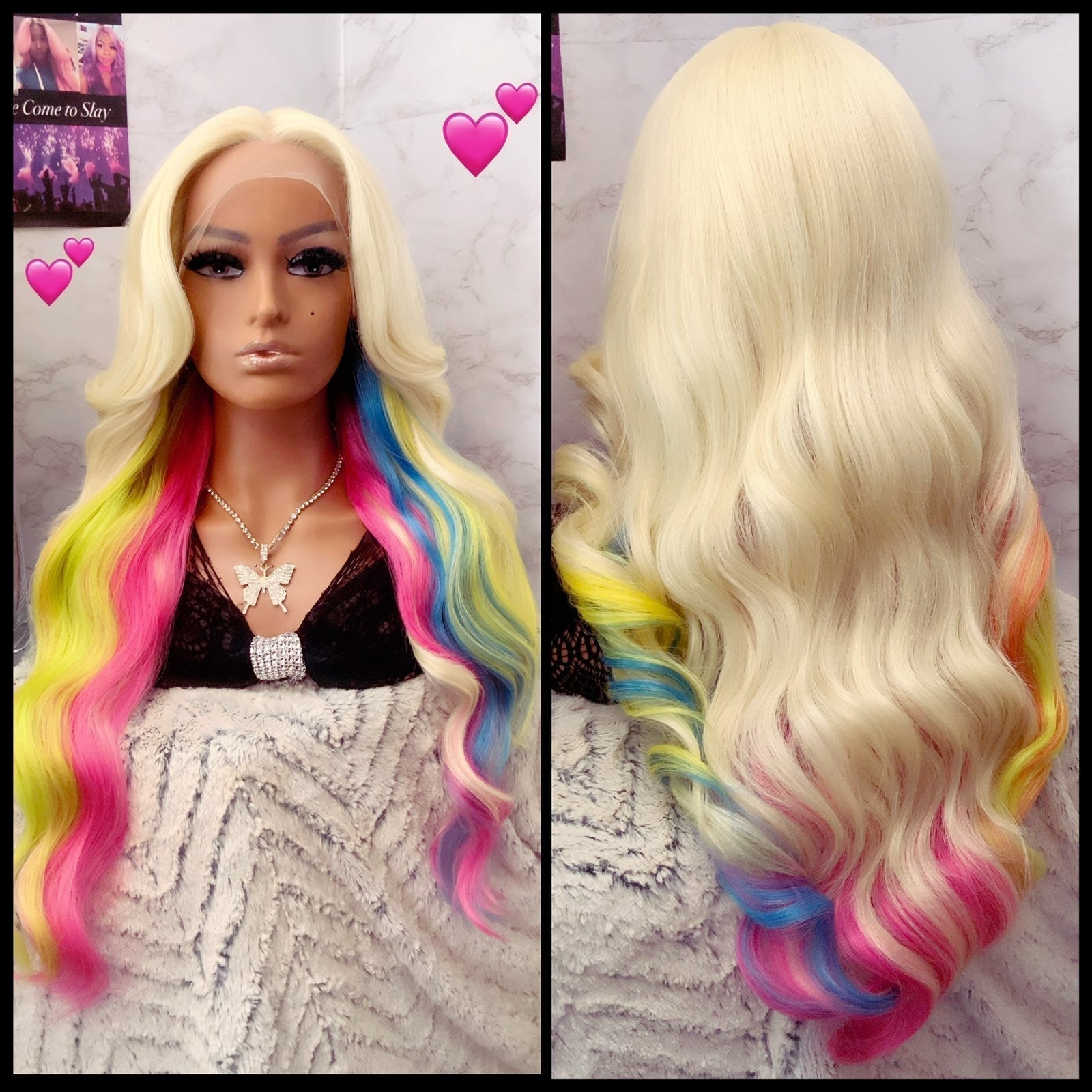 Human Hair blended lace front wig