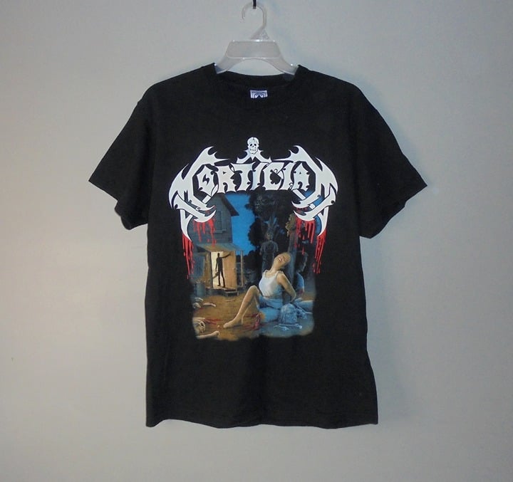 Mortician Chainsaw Dismemberment 2 Sided Black Shirt Adult Large L