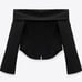 ZARA LIMITED EDITION off the shoulder Blouse Black Size XS New With Tag
