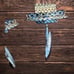 Eagle Head Cameo Silver Mesh Metal Cuff Links Vintage