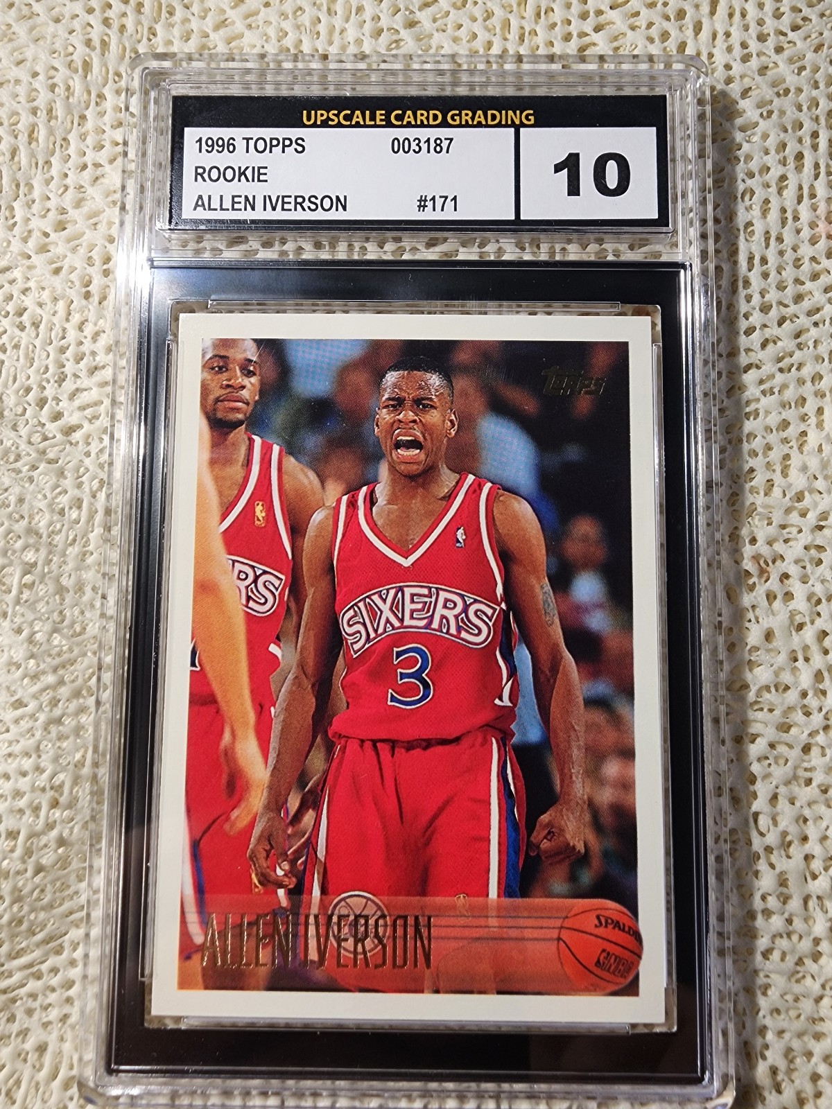 1996 Topps Allen Iverson #171 Rookie RC Basketball Card UCG 10 Gem Mint