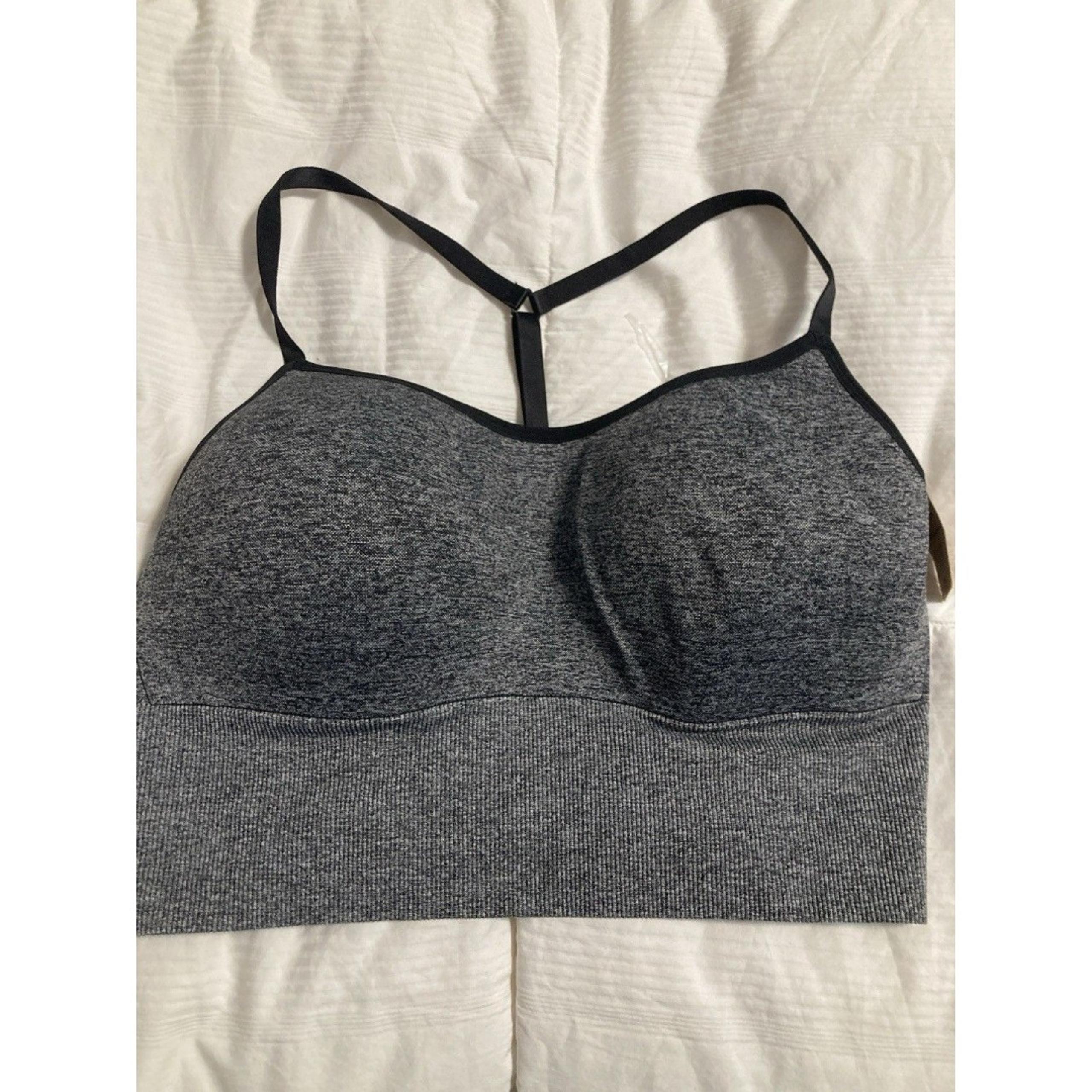 PINK Active Victoria Secret Seamless Lightly Lined Sports Bra Size XXL Gray