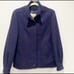 Vintage PENDLETON womens wool coat jacket sz L navy blue bomber lined USA