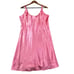 Whispers Slip Dress Y2K Pink Satin Babydoll Slipdress Nightgown Barbiecore