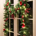 9 FT LED Christmas Garland with Pinecones Red Berries Bows Christmas Decor