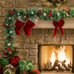9 FT LED Christmas Garland with Pinecones Red Berries Bows Christmas Decor