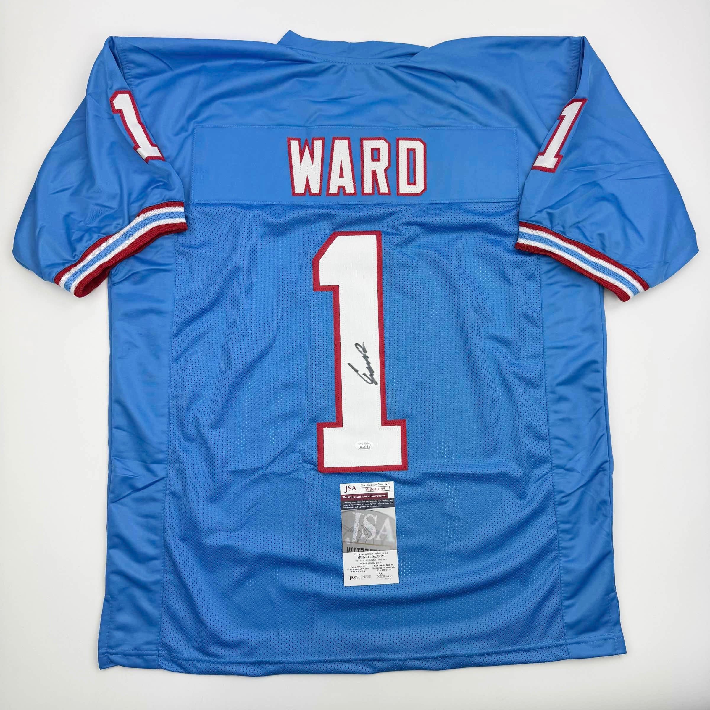 Autographed/Signed Cameron Cam Ward Tennessee Retro Light Blue Jersey JSA COA