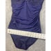 Lauren Ralph Lauren Bathing Suit Size 10 One Piece Ruching Gem Stones Pool Party